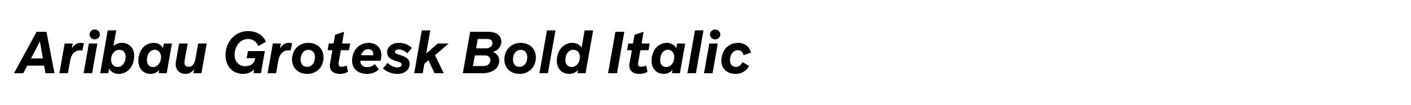Aribau Grotesk Bold Italic image